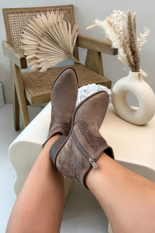 Stivali traforati Femminile con i tacchi S.Barski HY61-8013 colore marrone