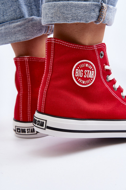 Femminile Elegantello classico scarpe per il tempo libero con suola Big Star T274024 colore rosso