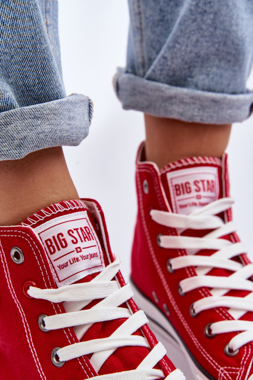 Femminile Elegantello classico scarpe per il tempo libero con suola Big Star T274024 colore rosso