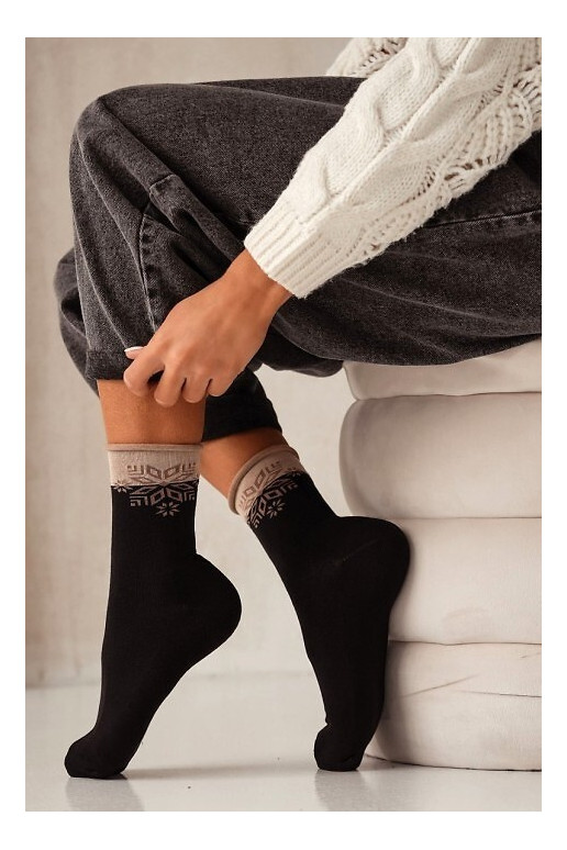 Calzini Femminile Abilitatotale Półfrotte UNIQUE Nessuna pressione GAiazdka colore nero