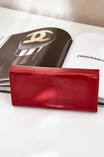 Eko Pelle Gładki Portafoglio da donna colore rosso Erolia 2