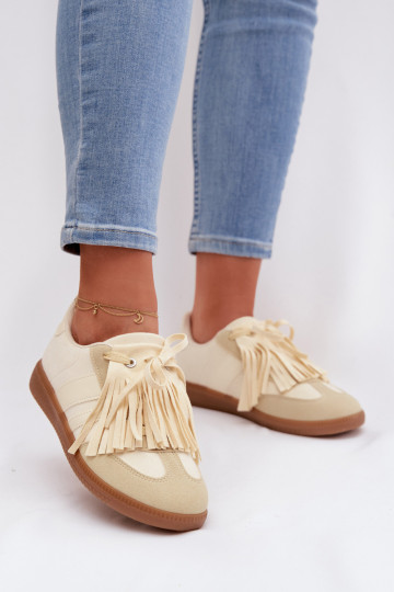 Scarpe modello sneaker da donna con frange gialle Dorivelle 2