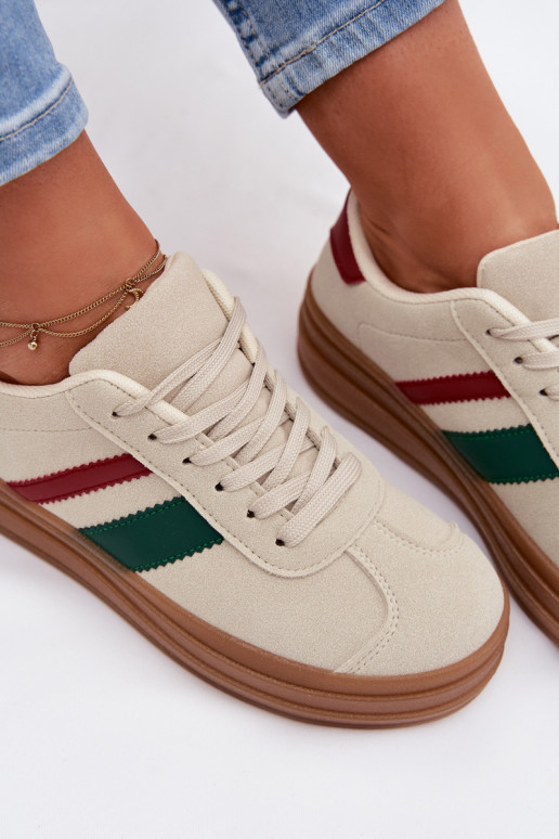 Scarpe modello sneakers Femminile con una piattaforma beige Janivelle