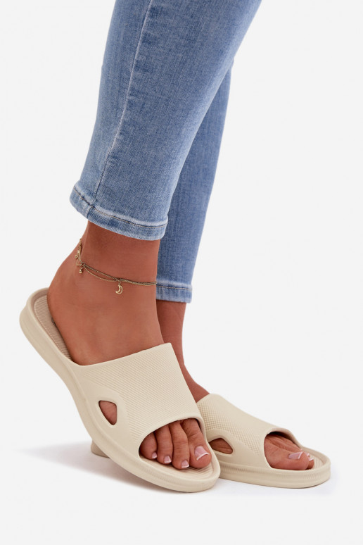 Elegantello classico Pantofole da donna beige Juniria