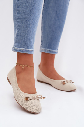 Ballerine con nastri beige Amelivra 2