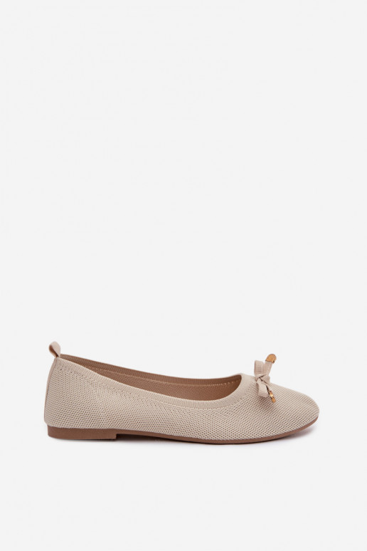 Ballerine con nastri beige Amelivra