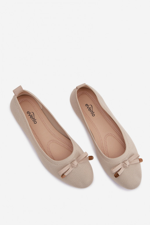Ballerine con nastri beige Amelivra