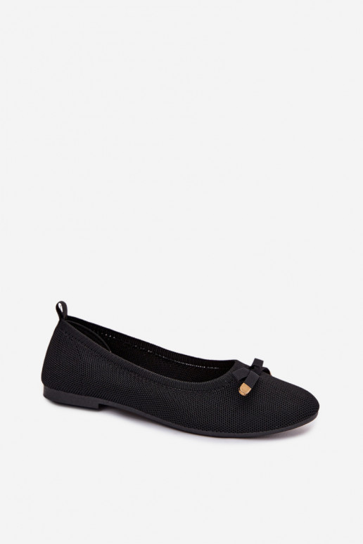 Ballerine con nastri colore nero Amelivra