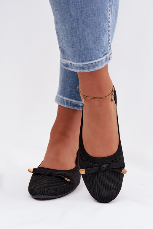 Ballerine con nastri colore nero Amelivra