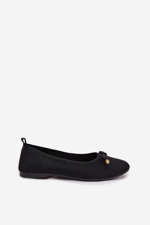Ballerine con nastri colore nero Amelivra