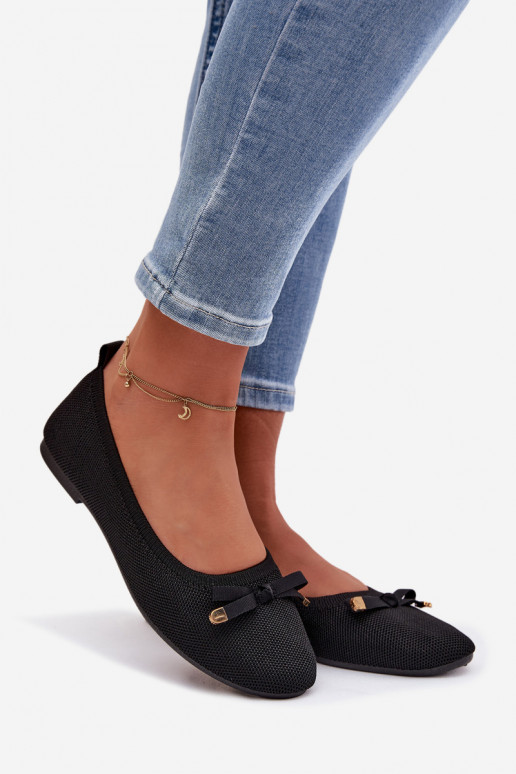 Ballerine con nastri colore nero Amelivra