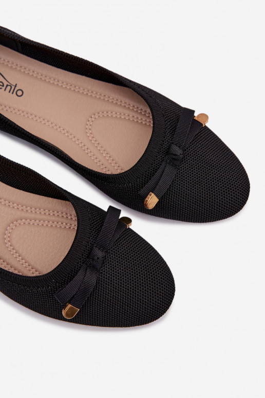 Ballerine con nastri colore nero Amelivra