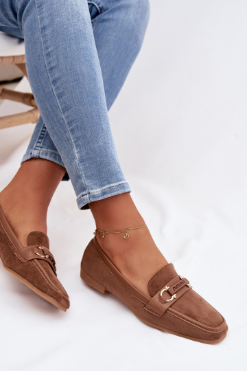 Mocassini Mocassini Femminile Con decorazioni Elemento colore marrone Evelora