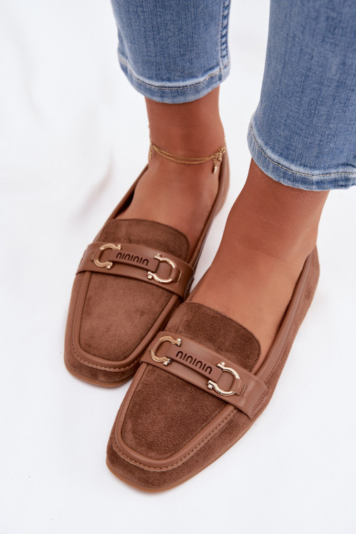 Mocassini Mocassini Femminile Con decorazioni Elemento colore marrone Evelora