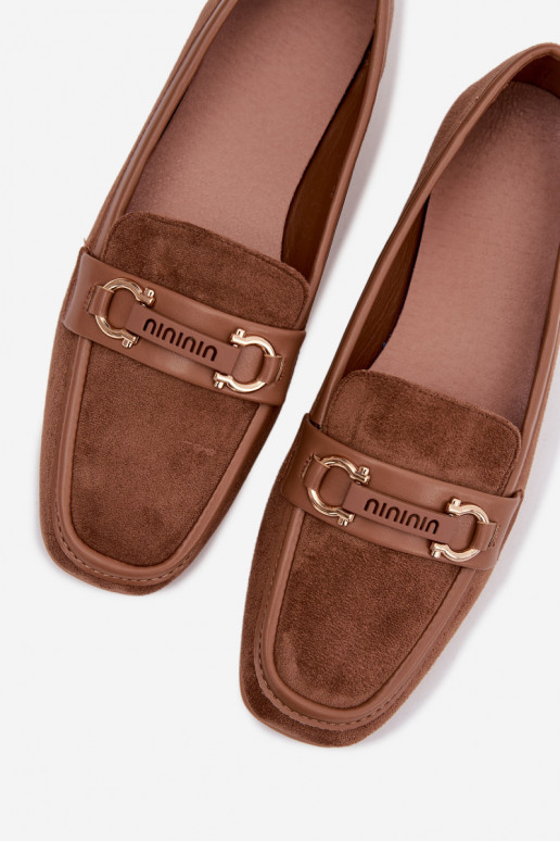 Mocassini Mocassini Femminile Con decorazioni Elemento colore marrone Evelora