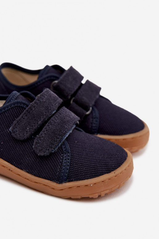 Pantofole Infantile Barefoot Froddo Canvas G1700440-2 blu scuro
