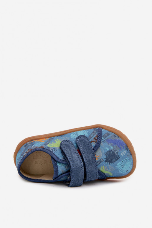 Pantofole Infantile Barefoot Dinosauri Froddo Canvas G1700440-15 colore blu