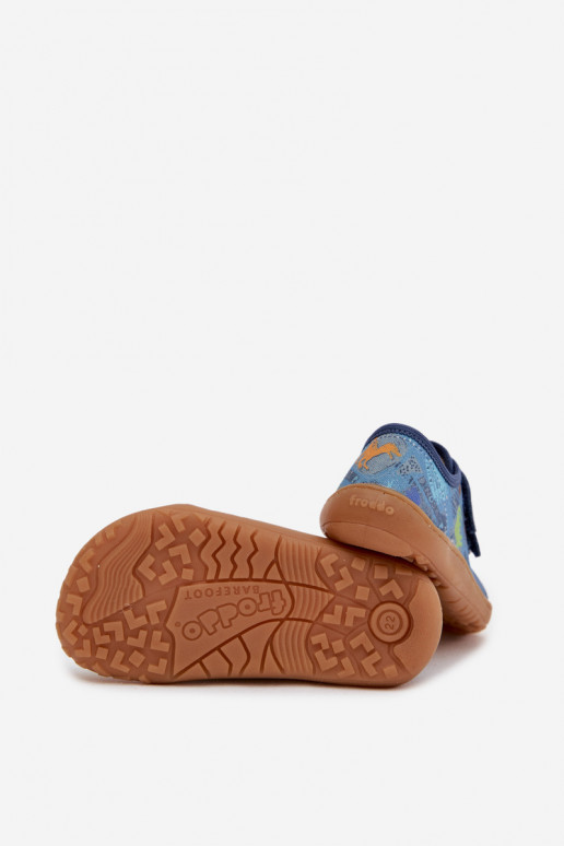 Pantofole Infantile Barefoot Dinosauri Froddo Canvas G1700440-15 colore blu
