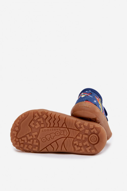 Pantofole Infantile Barefoot Statki Kosmiczne Froddo Canvas G1700440-5 colore blu