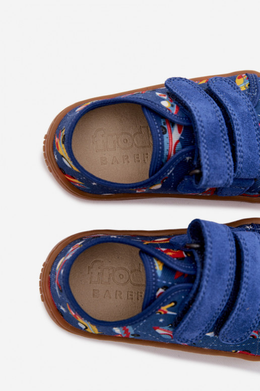 Pantofole Infantile Barefoot Statki Kosmiczne Froddo Canvas G1700440-5 colore blu