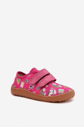 Ciabatte per bambini Barefoot Froddo Canvas G1700440-10 rosa