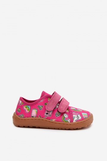 Ciabatte per bambini Barefoot Froddo Canvas G1700440-10 rosa 2