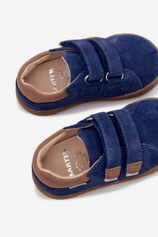 Pelle scarpe Barefoot InfantileOdblaskami Bartek 8600366 blu scuro