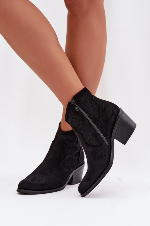 Stivali traforati Femminile con i tacchi S.Barski HY61-8013 colore nero