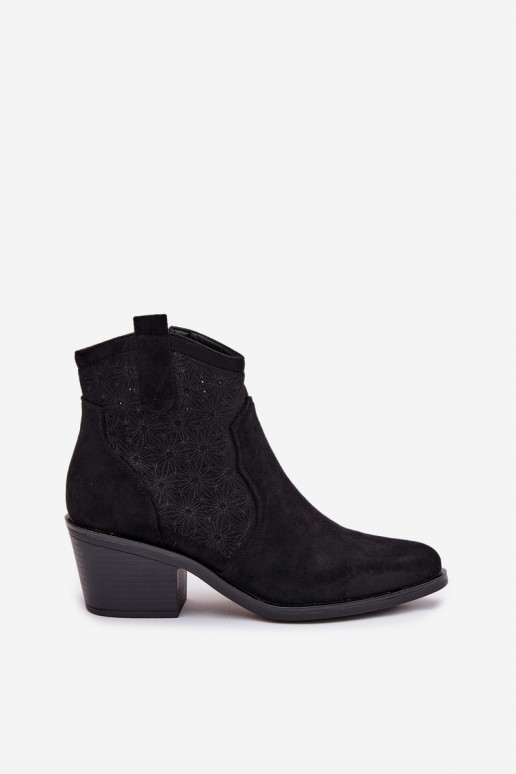 Stivali traforati Femminile con i tacchi S.Barski HY61-8013 colore nero