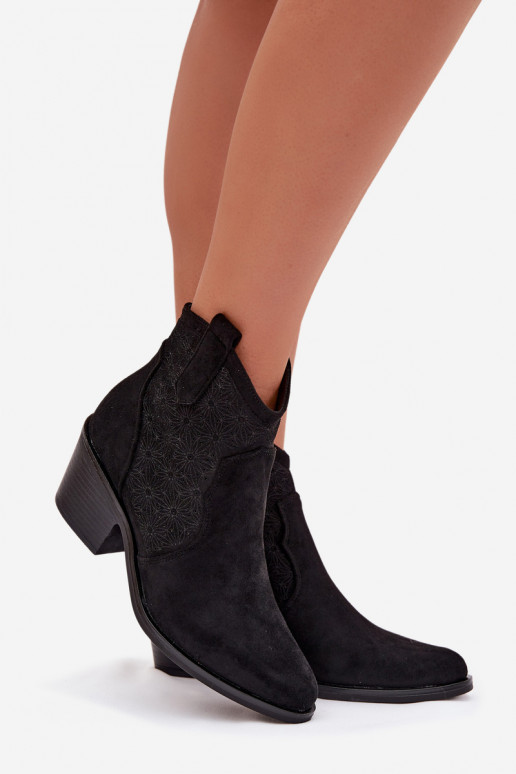 Stivali traforati Femminile con i tacchi S.Barski HY61-8013 colore nero