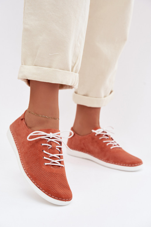 scarpe FemminileAbilitatoturalnego dalla pelle scamosciatau S.Barski LR61-7080 colore arancione