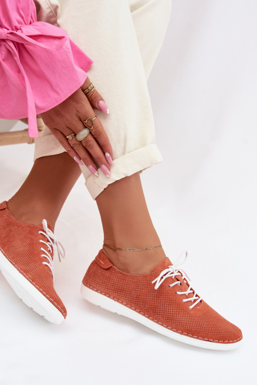 scarpe FemminileAbilitatoturalnego dalla pelle scamosciatau S.Barski LR61-7080 colore arancione