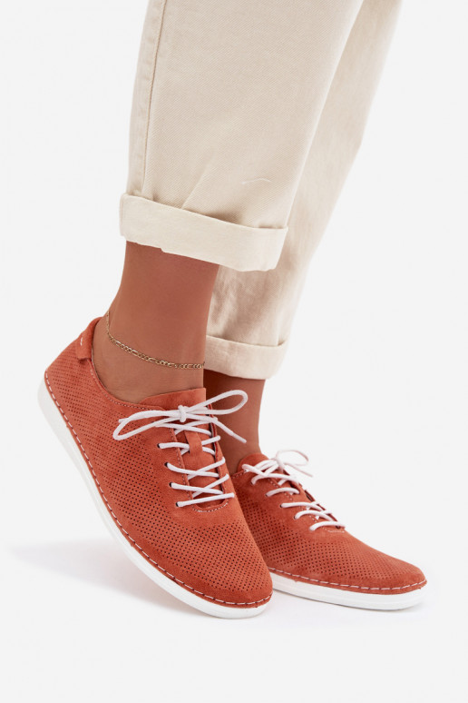 scarpe FemminileAbilitatoturalnego dalla pelle scamosciatau S.Barski LR61-7080 colore arancione