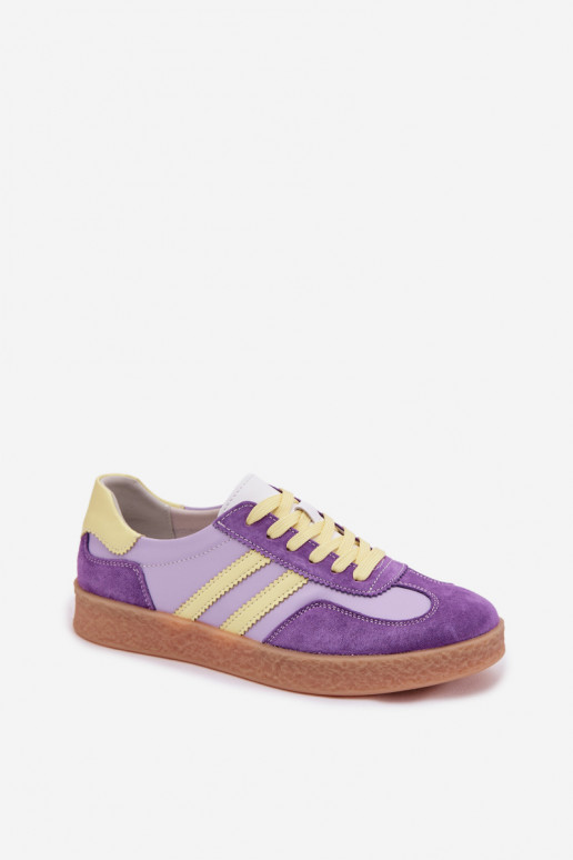 Pelle Scarpe modello sneakers Femminile S.Barski LR61-7059 Colore viola