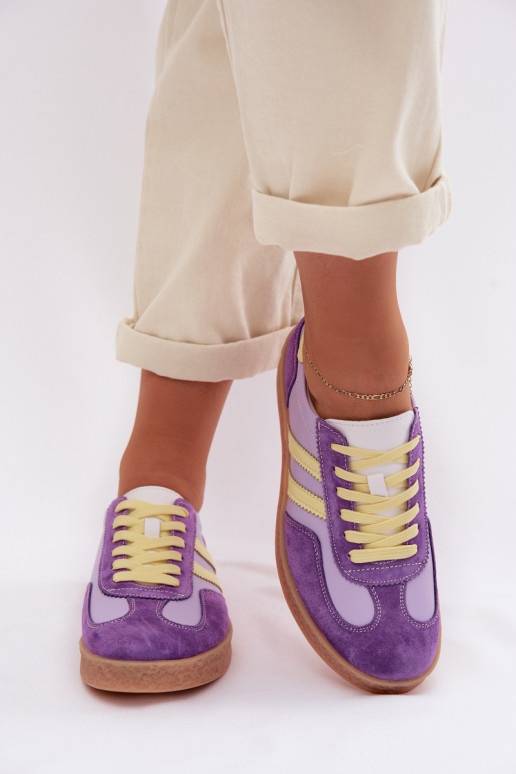 Pelle Scarpe modello sneakers Femminile S.Barski LR61-7059 Colore viola