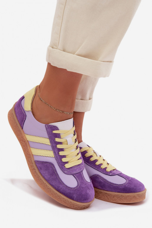 Pelle Scarpe modello sneakers Femminile S.Barski LR61-7059 Colore viola