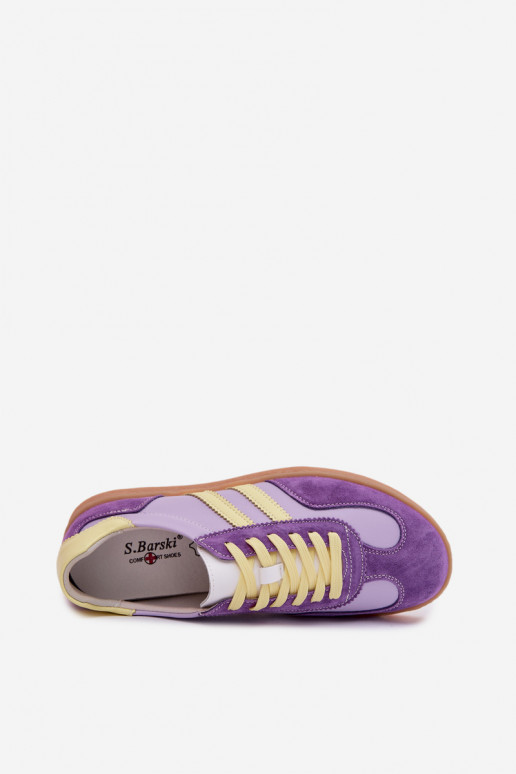 Pelle Scarpe modello sneakers Femminile S.Barski LR61-7059 Colore viola