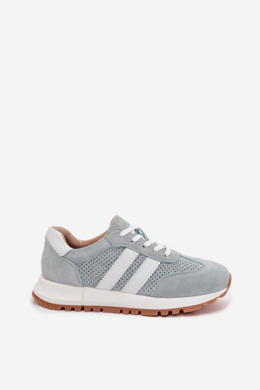 Scarpe modello sneakers FemminileAbilitatoturalnego dalla pelle scamosciatau colore menta Deverceline