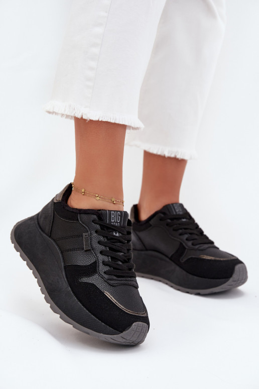 riscaldamento Scarpe modello sneakers Femminile con una piattaforma Big Star SS274007 HI-POLY SYSTEM colore nero