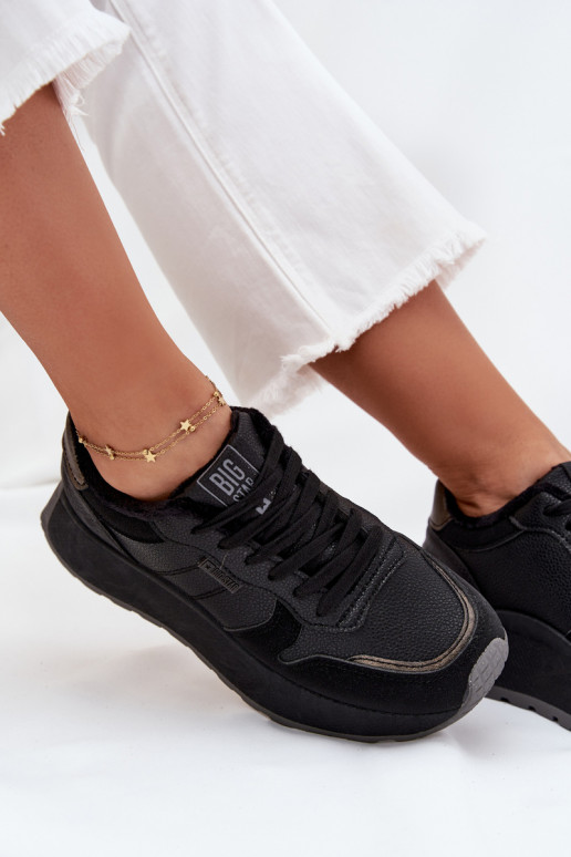 riscaldamento Scarpe modello sneakers Femminile con una piattaforma Big Star SS274007 HI-POLY SYSTEM colore nero