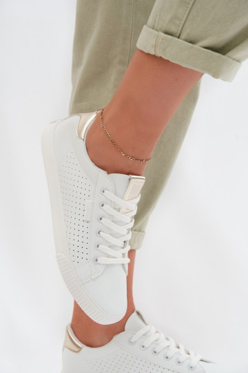 Scarpe sportive casual per donne in ecopelle Big Star TT274020 bianche