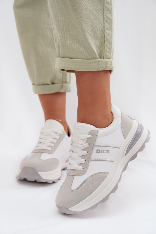Scarpe modello sneakers scarpe da ginnastica Femminile Big Star TT274879 HI-POLY SYSTEM Bianco-colore grigio