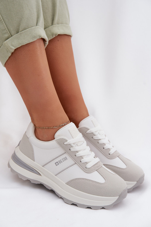 Scarpe modello sneakers scarpe da ginnastica Femminile Big Star TT274879 HI-POLY SYSTEM Bianco-colore grigio