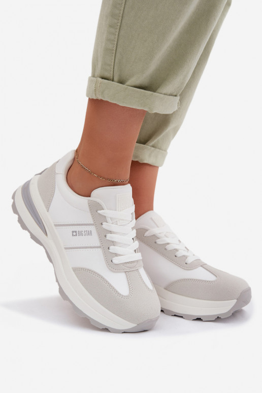 Scarpe modello sneakers scarpe da ginnastica Femminile Big Star TT274879 HI-POLY SYSTEM Bianco-colore grigio