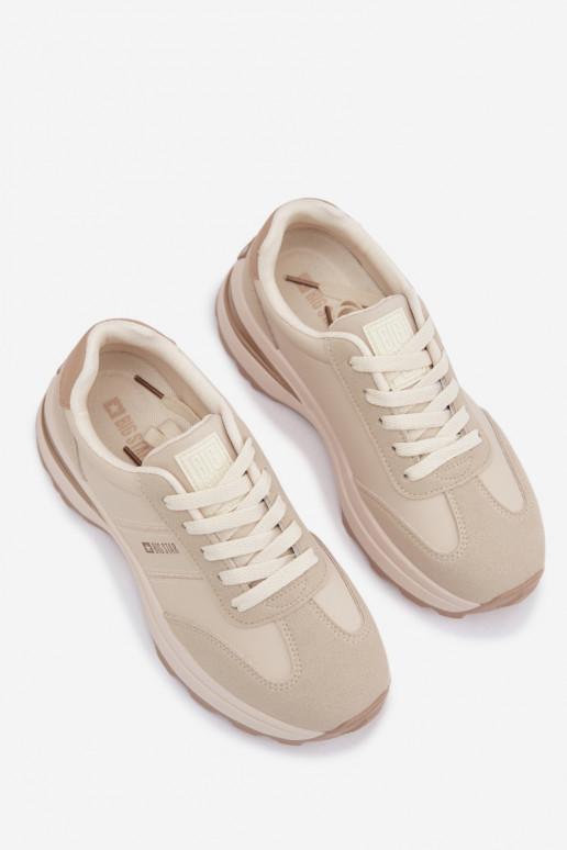 Scarpe modello sneakers scarpe da ginnastica Femminile Big Star TT274876 HI-POLY SYSTEM beige