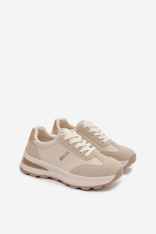 Scarpe modello sneakers scarpe da ginnastica Femminile Big Star TT274876 HI-POLY SYSTEM beige