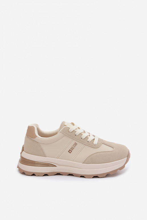 Scarpe modello sneakers scarpe da ginnastica Femminile Big Star TT274876 HI-POLY SYSTEM beige