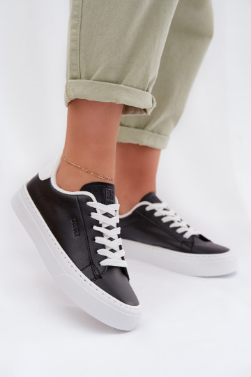 Scarpe sportive in stile per donne in ecopelle Big Star TT274927 HI-POLY SYSTEM nere