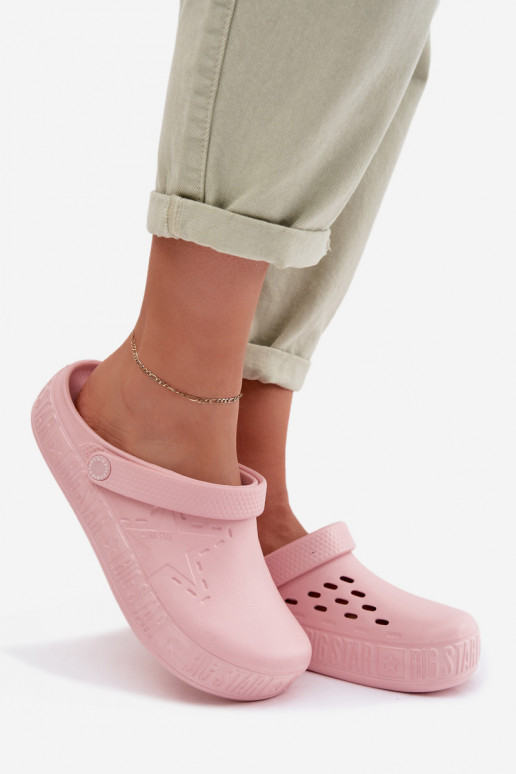 Pantofole Zoccoli Femminile Pantofole leggere Big Star TT274A080 colore rosa