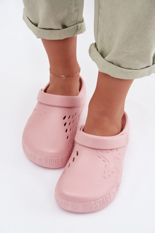 Pantofole Zoccoli Femminile Pantofole leggere Big Star TT274A080 colore rosa